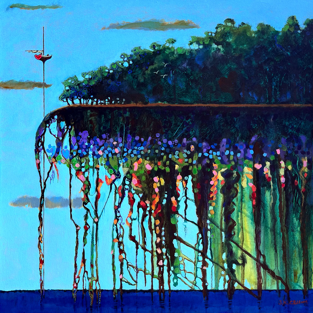 A Rainbow Runs Through It, 20x20