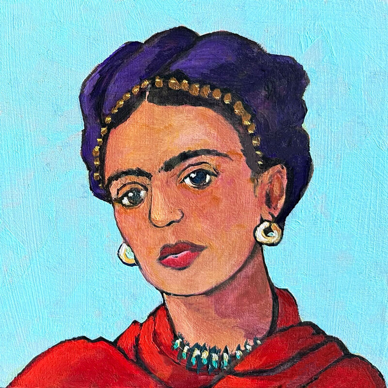 portrait of Frida Kahlo, artist.