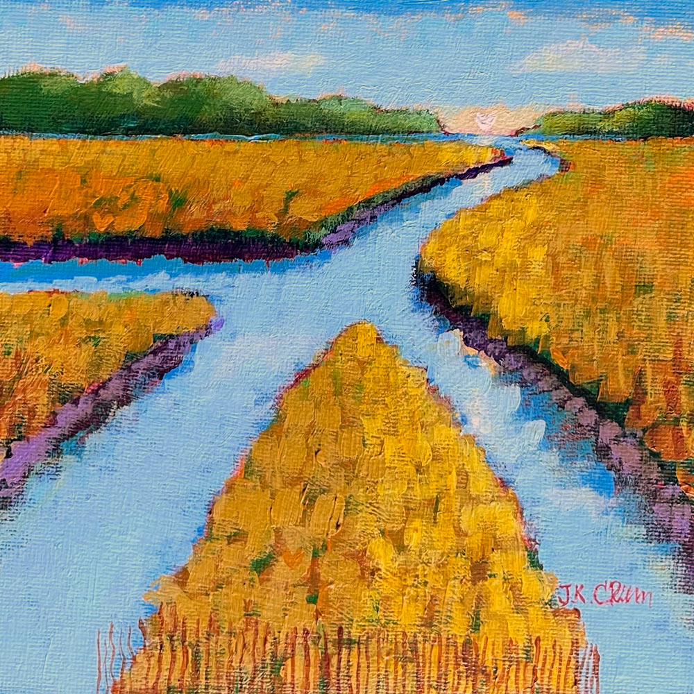 small marsh scene pai ting by J.K. Crum