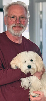 Artist John Crum & Zoey.