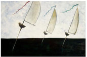 Regatta painting by J.K. Crum